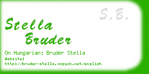 stella bruder business card